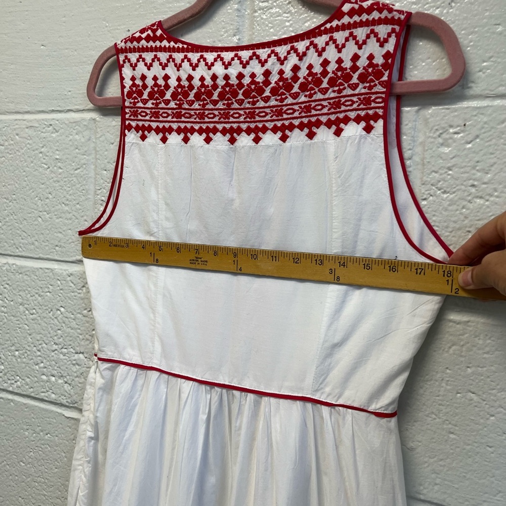 Vineyard Vines White/Red‎ Embroidered Maxidress Sz. 10 NWT - Picture 5 of 7